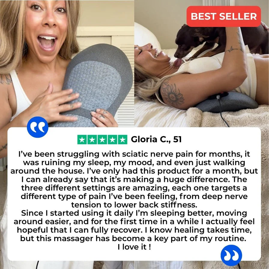 Relevia 3-in-1 Back Pain & Sciatica Relief Massager